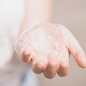 person holding bubbles